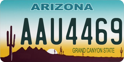 AZ license plate AAU4469