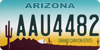 AZ license plate AAU4482
