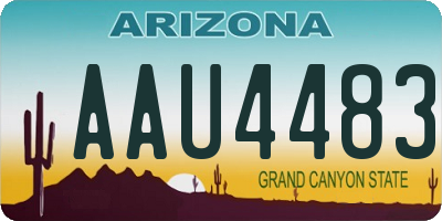 AZ license plate AAU4483