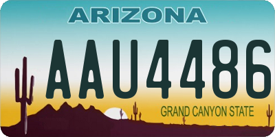 AZ license plate AAU4486