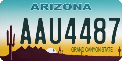 AZ license plate AAU4487