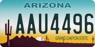 AZ license plate AAU4496