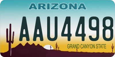 AZ license plate AAU4498