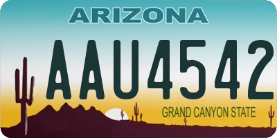 AZ license plate AAU4542