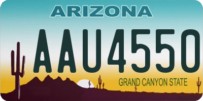 AZ license plate AAU4550