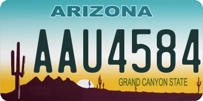 AZ license plate AAU4584