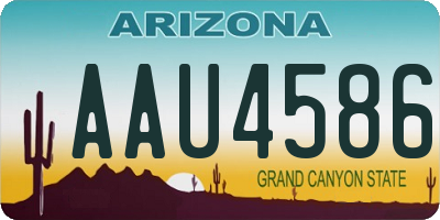 AZ license plate AAU4586