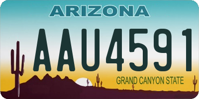 AZ license plate AAU4591