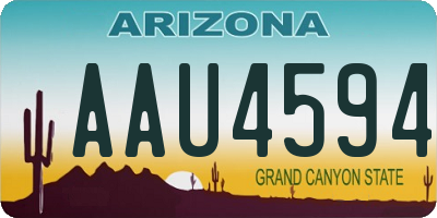 AZ license plate AAU4594