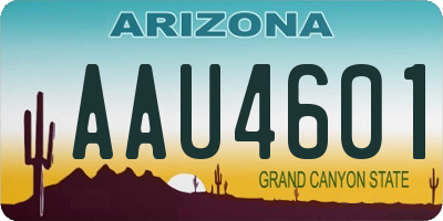 AZ license plate AAU4601