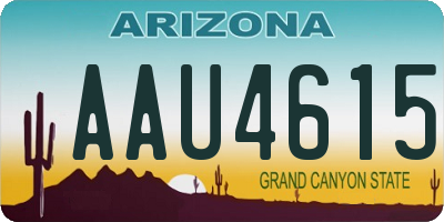 AZ license plate AAU4615