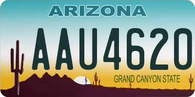AZ license plate AAU4620