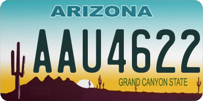 AZ license plate AAU4622