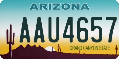 AZ license plate AAU4657