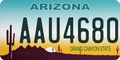 AZ license plate AAU4680