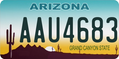 AZ license plate AAU4683