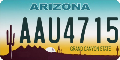 AZ license plate AAU4715
