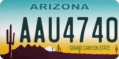 AZ license plate AAU4740