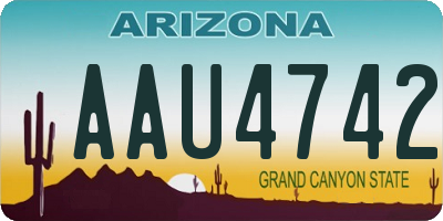 AZ license plate AAU4742