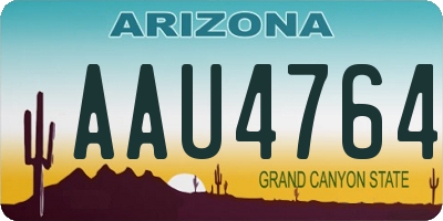 AZ license plate AAU4764