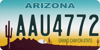 AZ license plate AAU4772