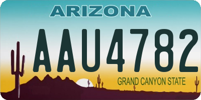AZ license plate AAU4782