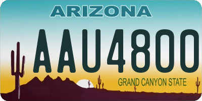 AZ license plate AAU4800