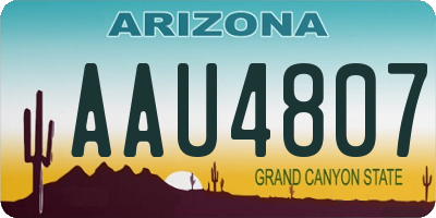 AZ license plate AAU4807