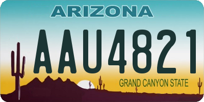 AZ license plate AAU4821