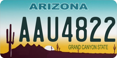 AZ license plate AAU4822