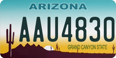 AZ license plate AAU4830