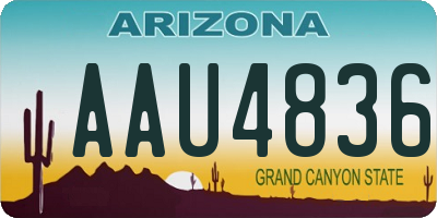 AZ license plate AAU4836