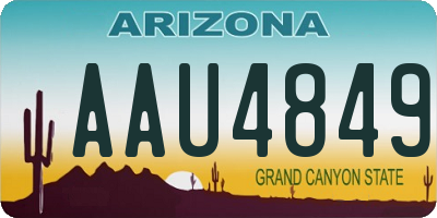 AZ license plate AAU4849