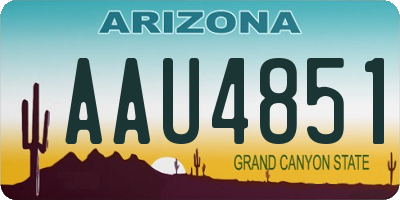 AZ license plate AAU4851