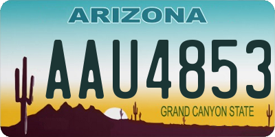 AZ license plate AAU4853