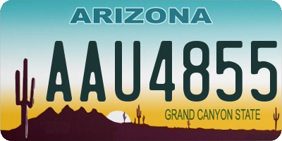 AZ license plate AAU4855