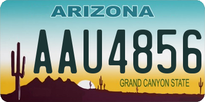 AZ license plate AAU4856