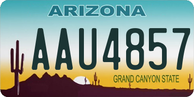 AZ license plate AAU4857