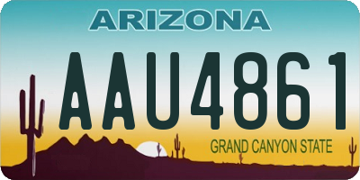 AZ license plate AAU4861