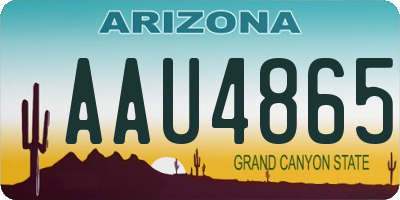 AZ license plate AAU4865