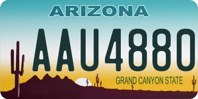 AZ license plate AAU4880