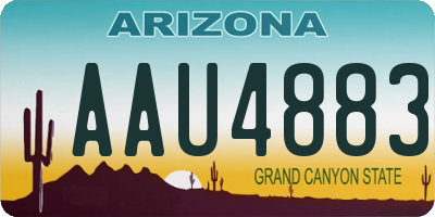 AZ license plate AAU4883