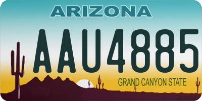 AZ license plate AAU4885