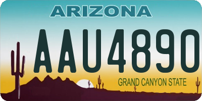 AZ license plate AAU4890