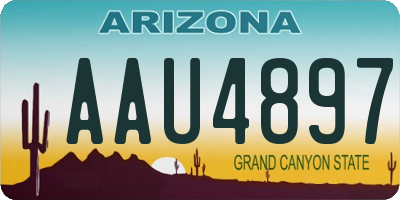 AZ license plate AAU4897