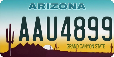 AZ license plate AAU4899