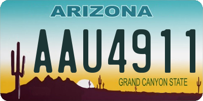 AZ license plate AAU4911