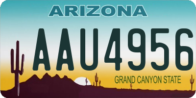 AZ license plate AAU4956