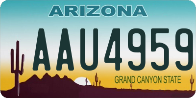 AZ license plate AAU4959
