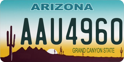 AZ license plate AAU4960